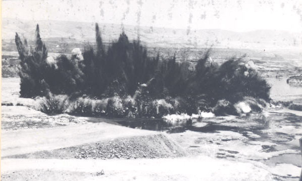 Final large blast, removing 60 thousand cubic yards, 1956