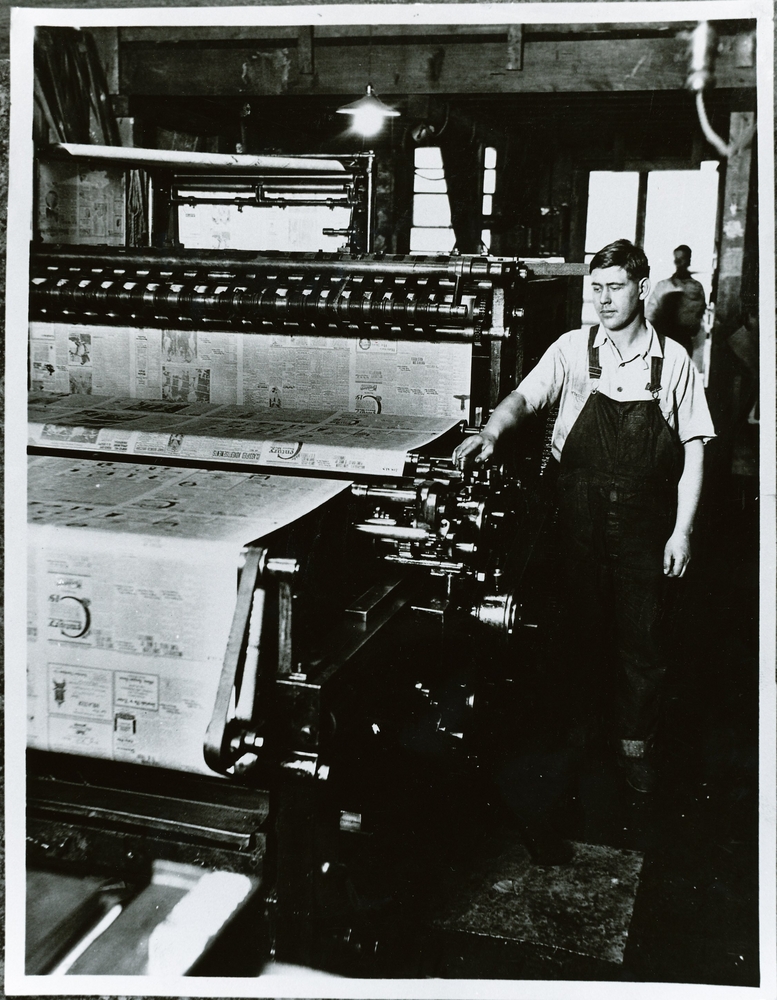 The press for the Albany Democrat Herald.