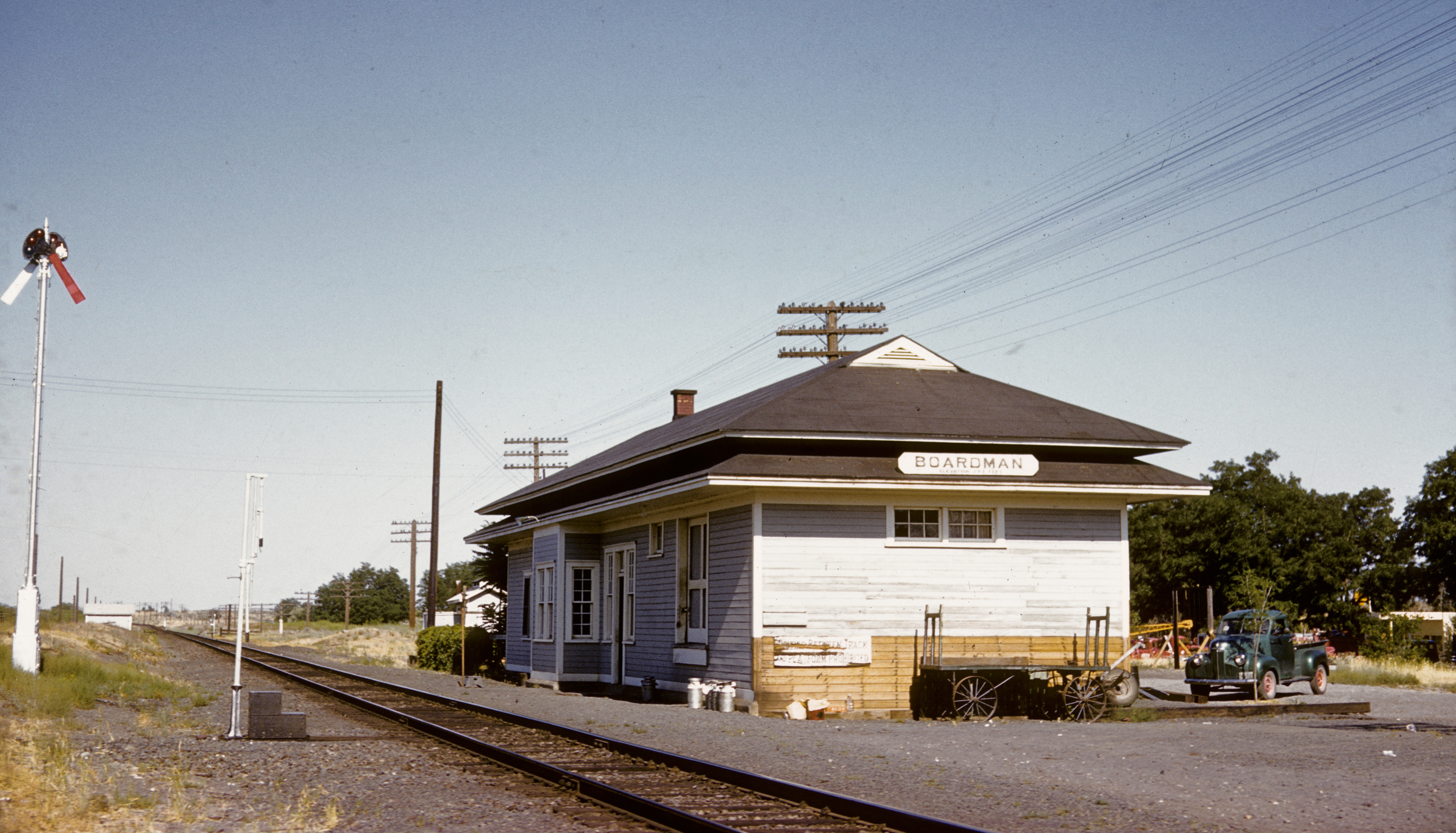 Union Pacific Railway Depot, Boardman, July, 1954.