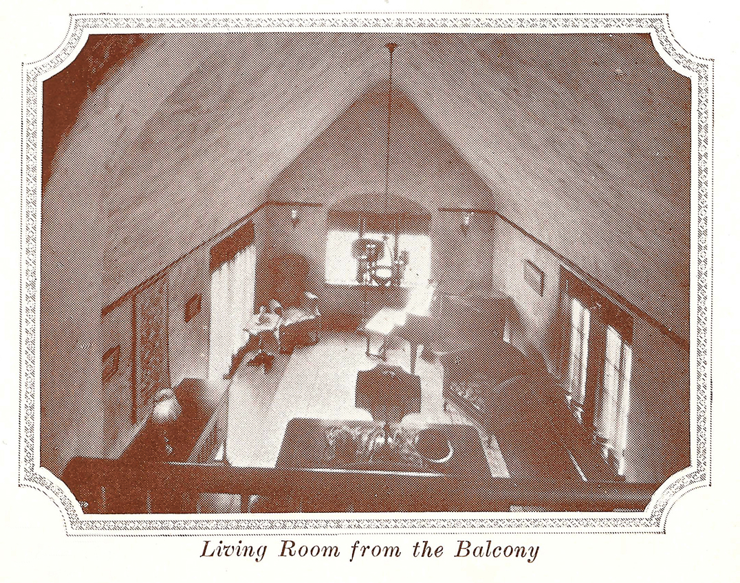 Brick House Beautiful living room, 1923.