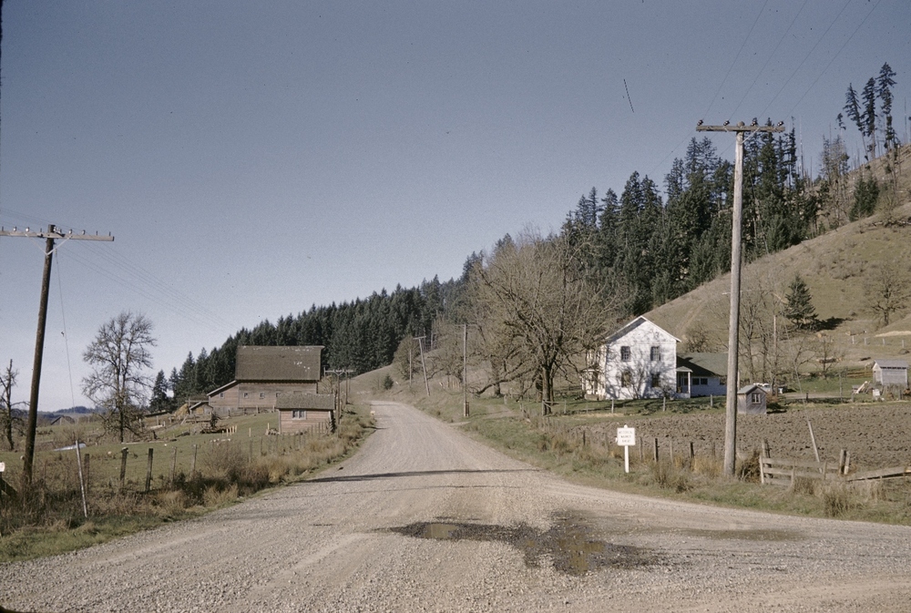 Cartwright House (right), near Lorane, built 1853, destroyed by fire 1973.
