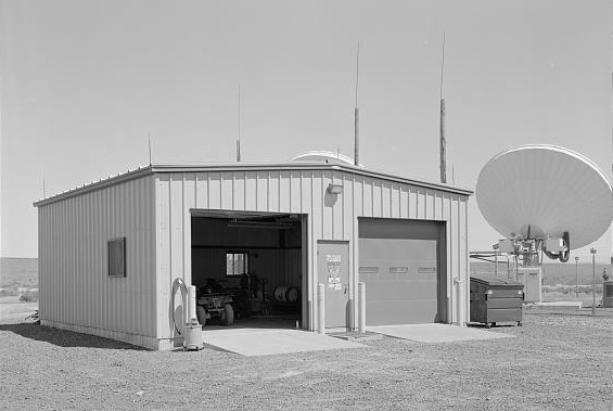 Garage at Christmas Valley Air Force Station, Oct. 2005.