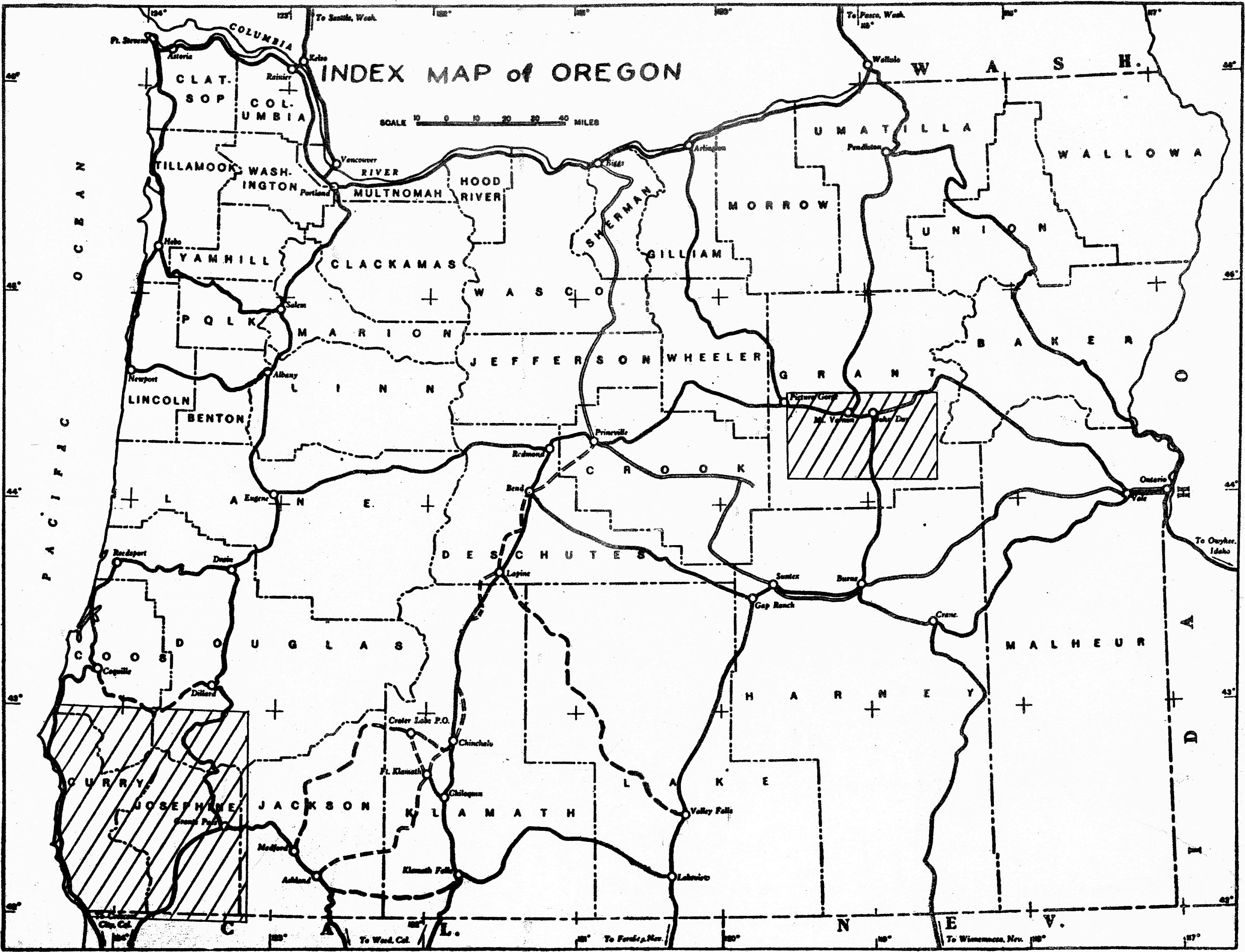 Chromite bearing regions of Oregon.