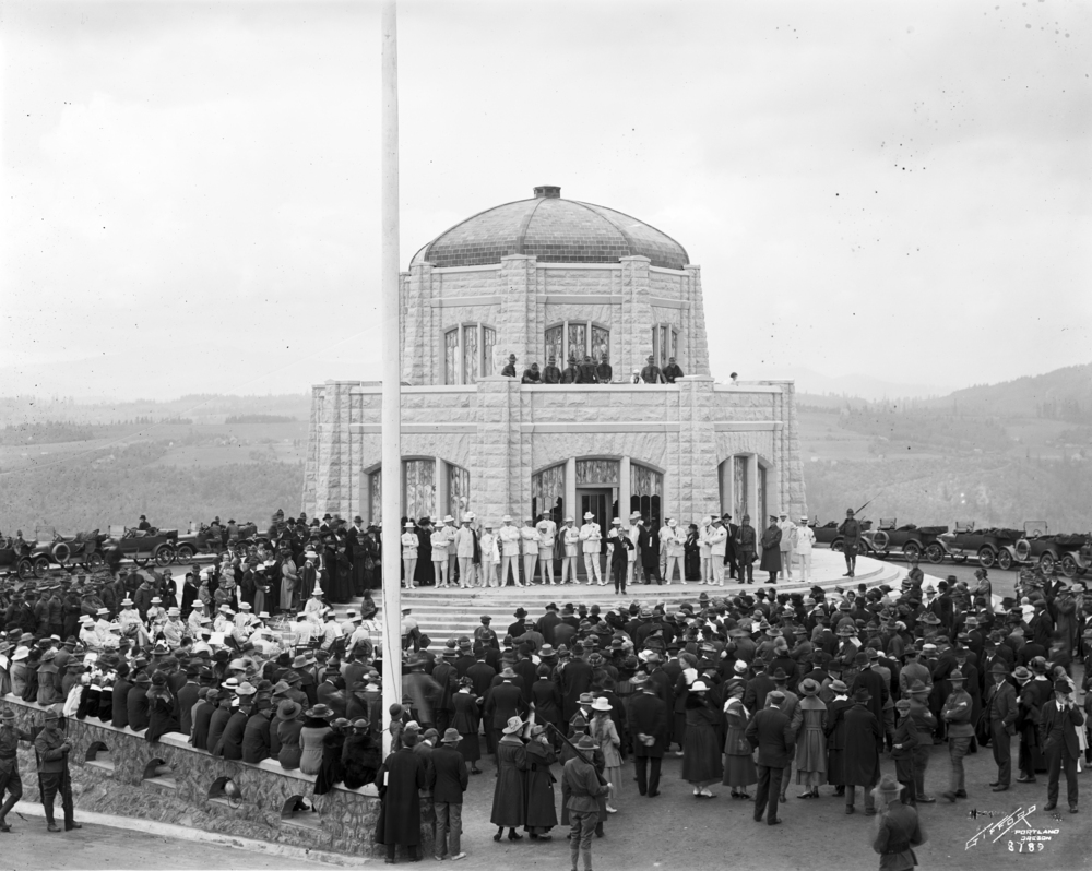 Vista House dedication, Columbia River Highway, 1918.