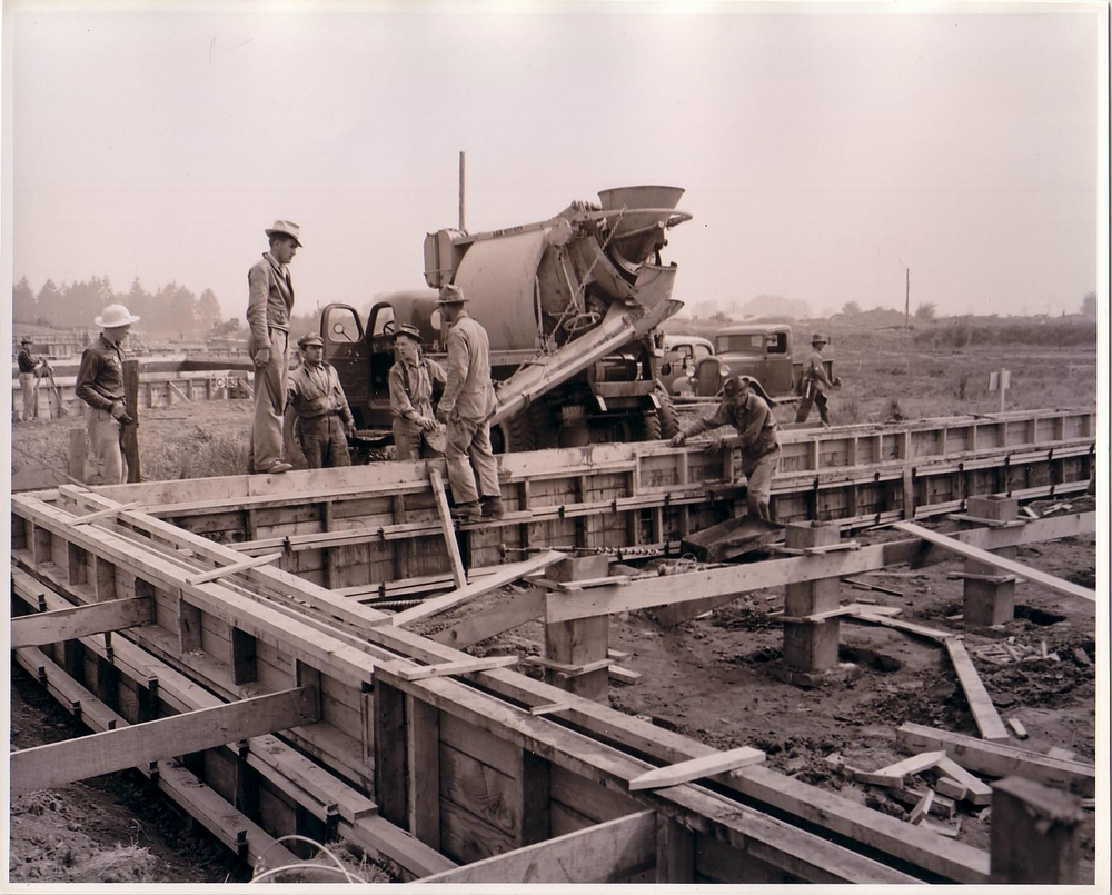 Columbia Villa under construction.