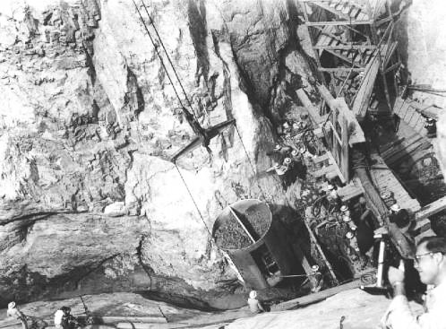 Commencement of Detroit Dam construction, Aug. 1950.