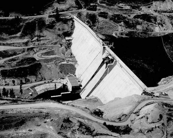 Detroit Dam on the Santiam River, 1967 