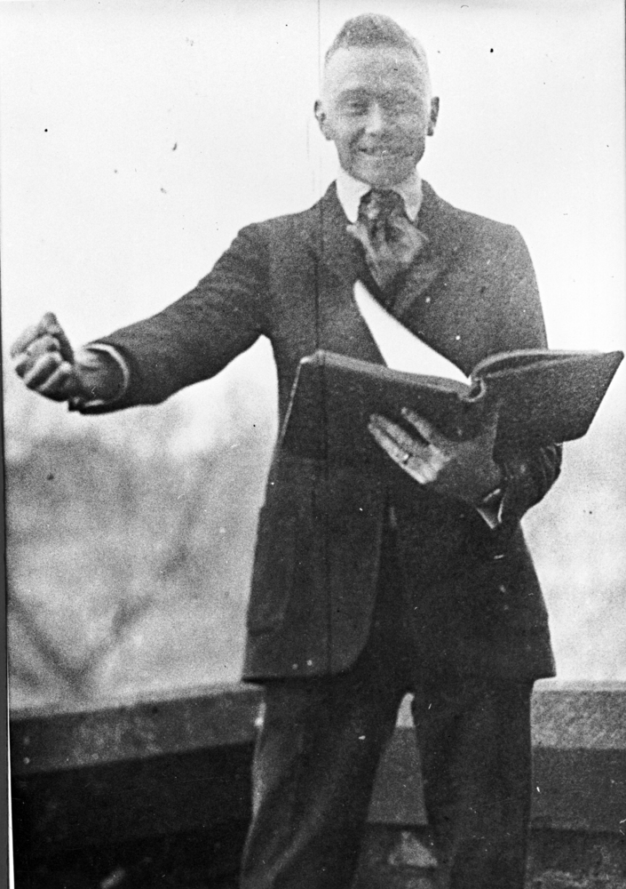 William Orville Douglas, age 21, practicing his oratory.