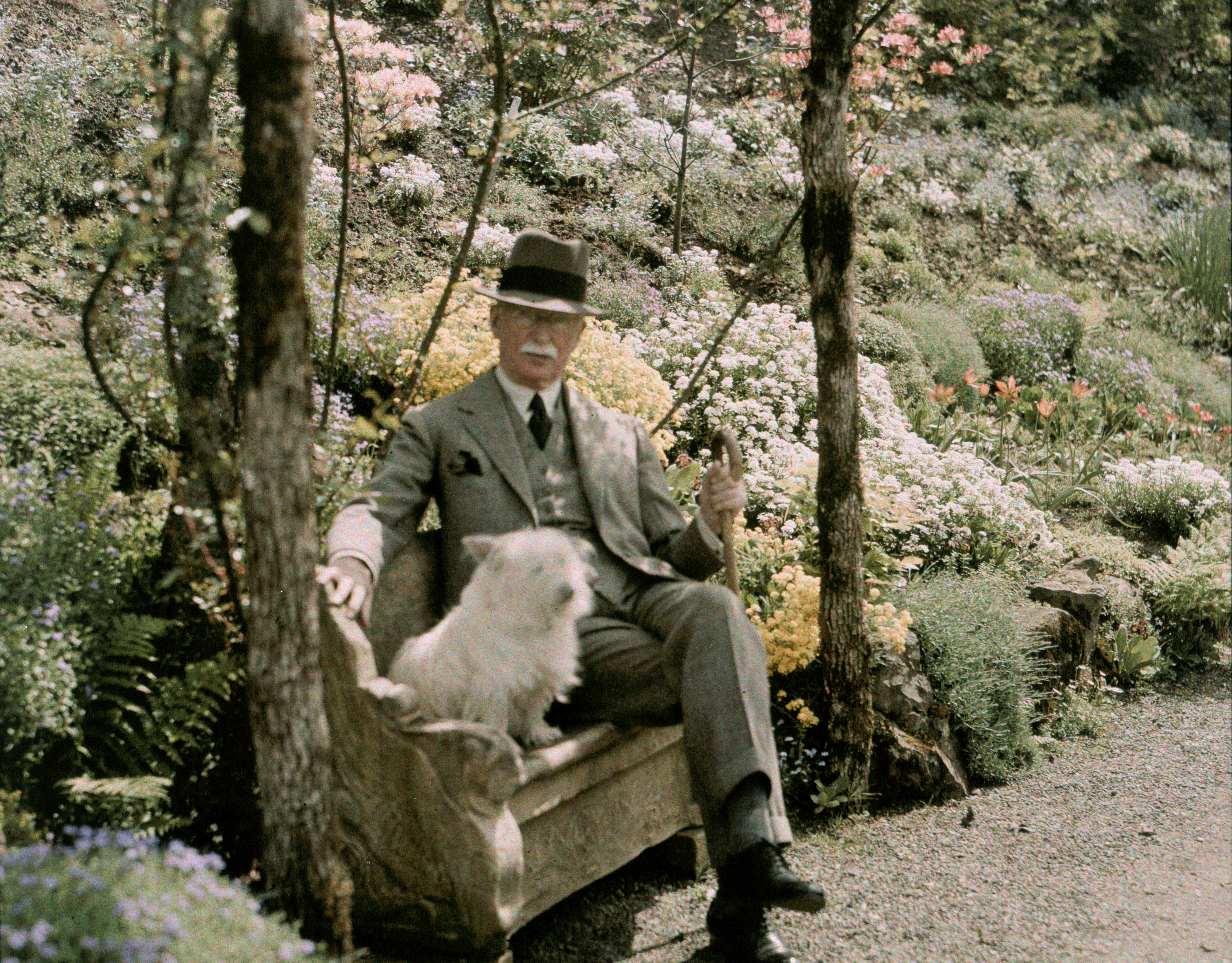 Peter Kerr at Elk Rock Gardens, about 1925.
