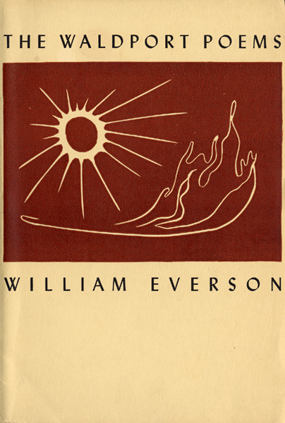 Cover of Untide Press' publication, William Everson's "The Waldport Poems."