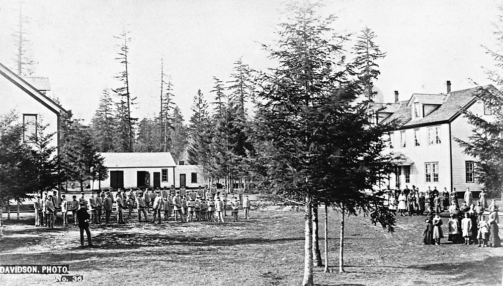 Indian Training School at Forest Grove, about 1882.