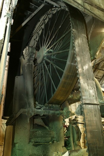 Bandsaw, Hull-Oakes Lumber Mill, Feb. 2011.