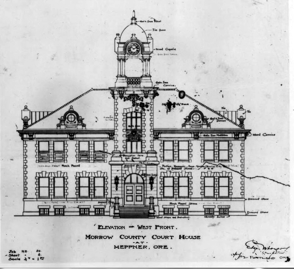 Elevation drawing by Edgar Marks Lazarus, 1902