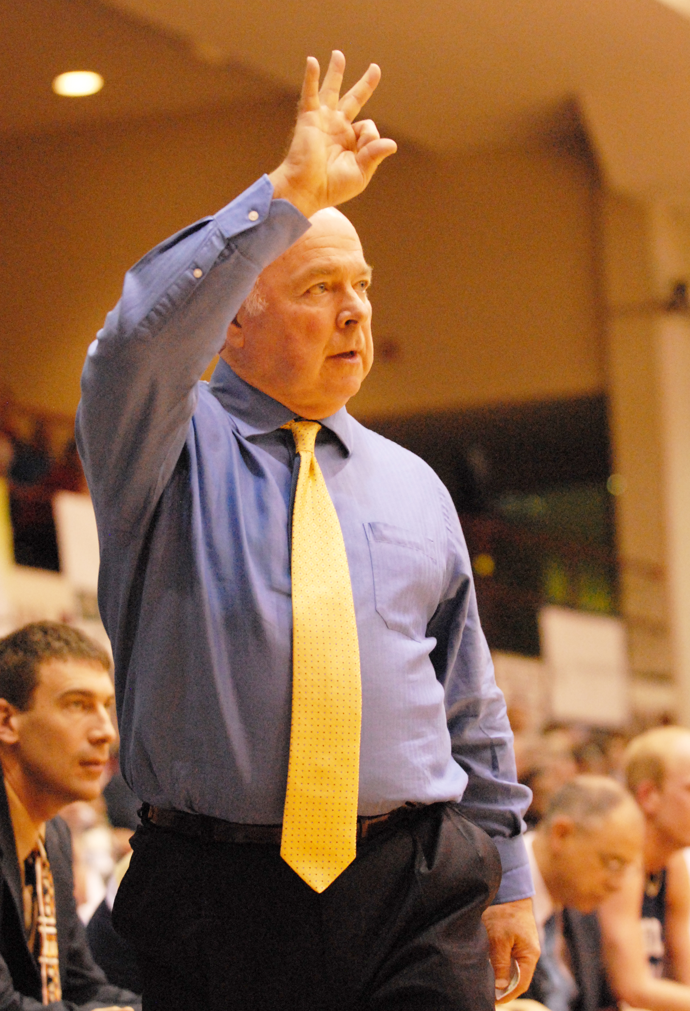 Coach Danny Miles at 2010 NAIA National Basketball Tournament, March 2010.