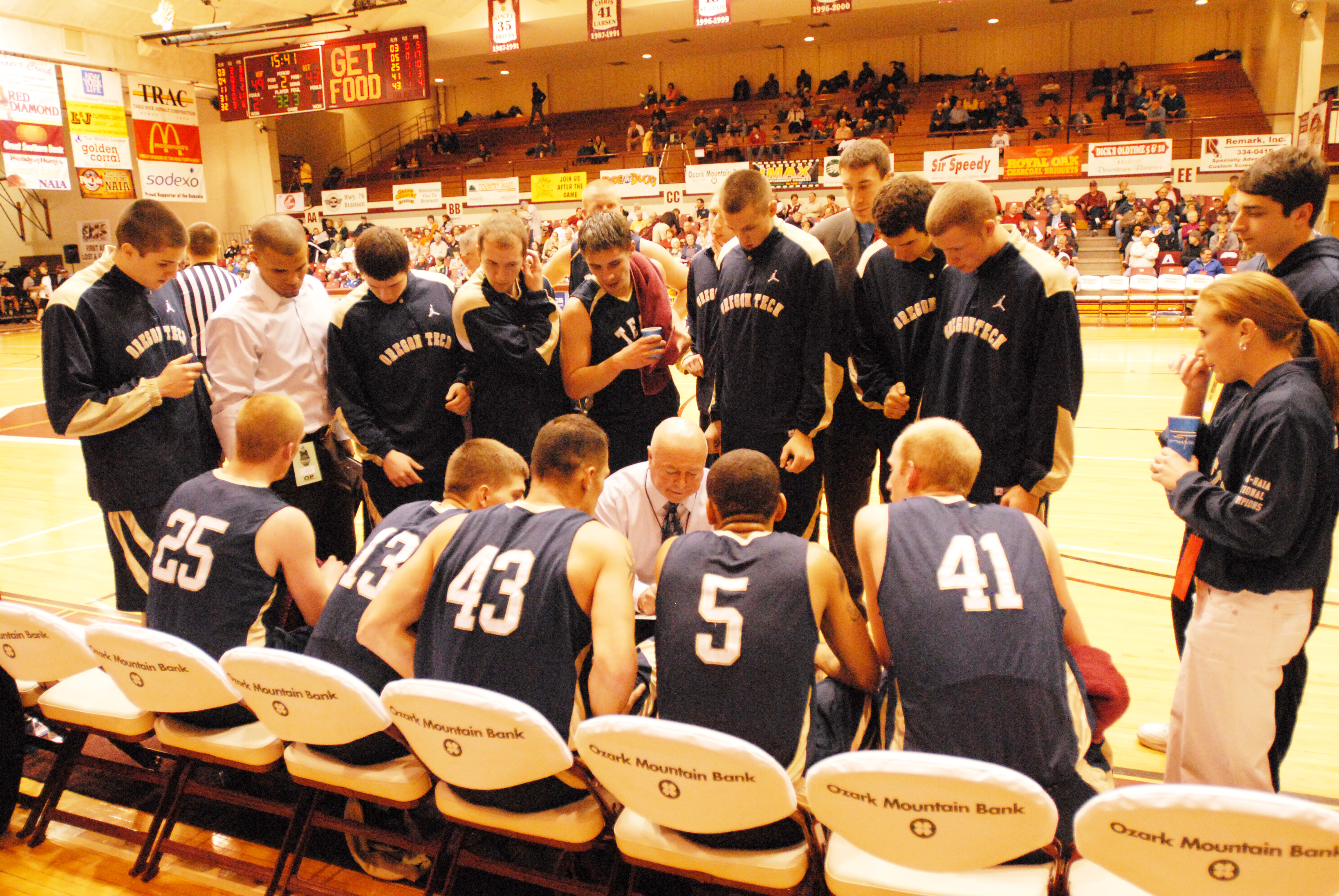 Coach Danny Miles at 2010 NAIA National Basketball Tournament, March 2010.