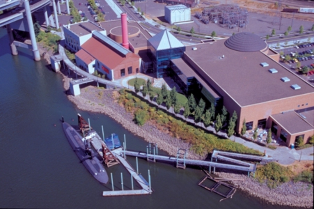 Aerial view of current OMSI facility.