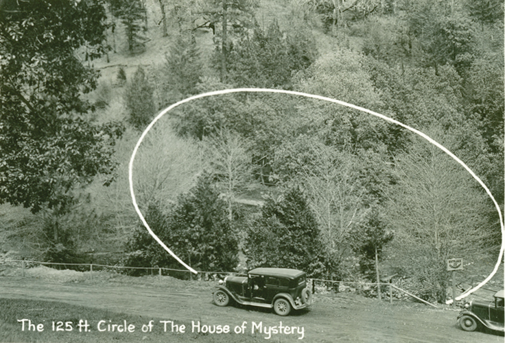 Circle defines are of The House of Mystery at Gold Hill (no date).