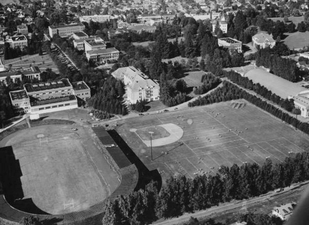 Sports fields at OSC campus, 1947.