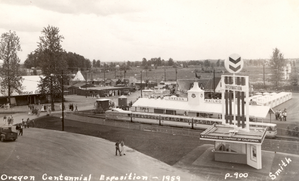 Postcard image of Portland's Centennial Exposition of 1959.