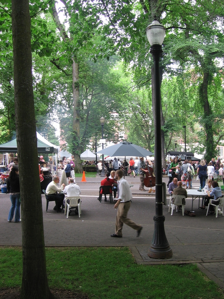 Farmer's Market in Portland's South Park Blocks, June 2009.
