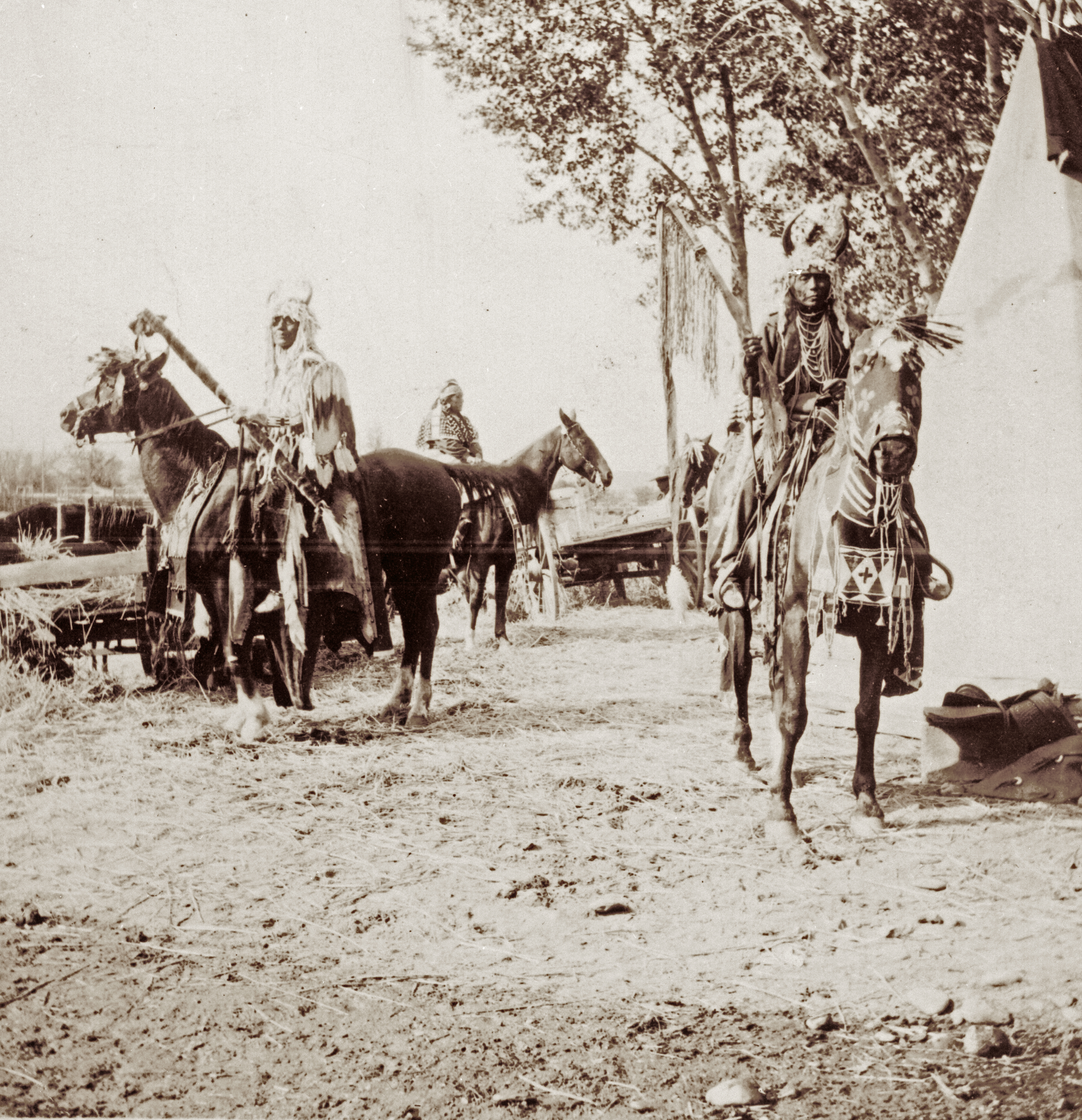 Yakama Indians in Pendleton, about 1912.