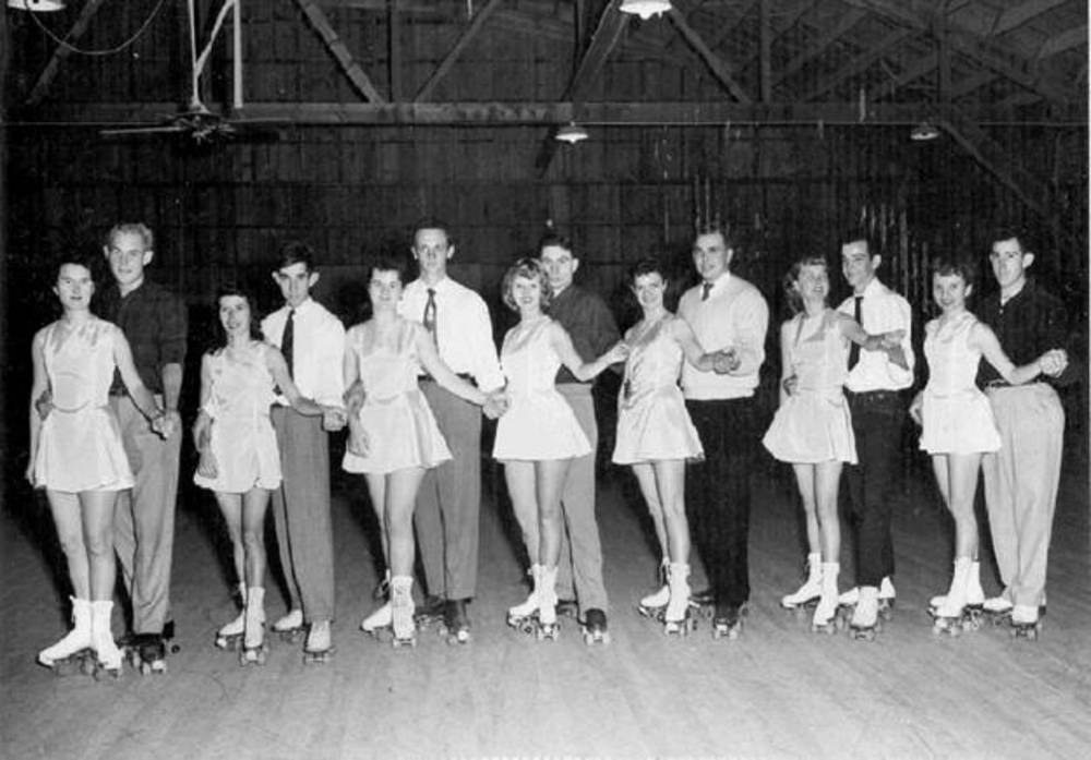 Phil-O-Rink Skaters, Philomath, about 1950.
