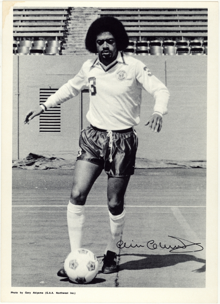 A 1975 photo of the legendary Clive Charles. His No. 3 jersey has been retired by the organization.