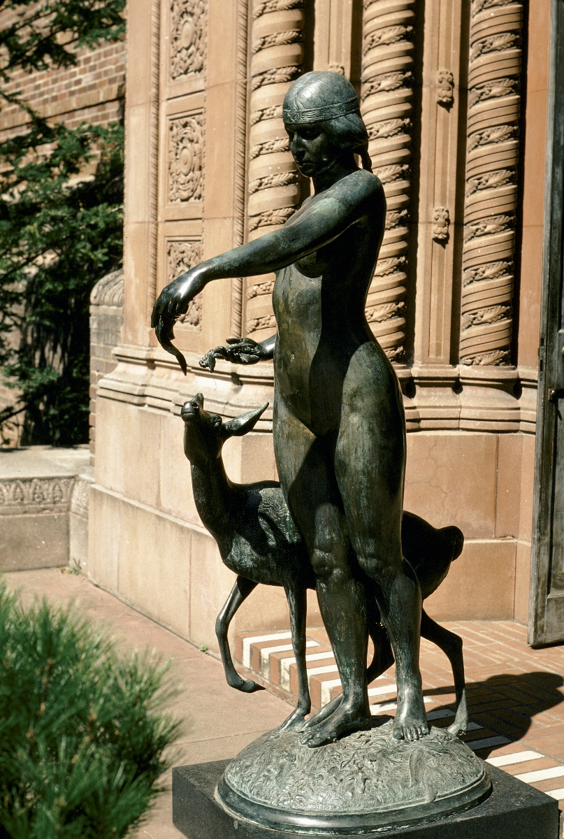 Alexander P. Proctor, "Indian Maiden and Fawn," Jordan Schnitzer Museum of Art, Univ. of Oreg., Aug. 1976.