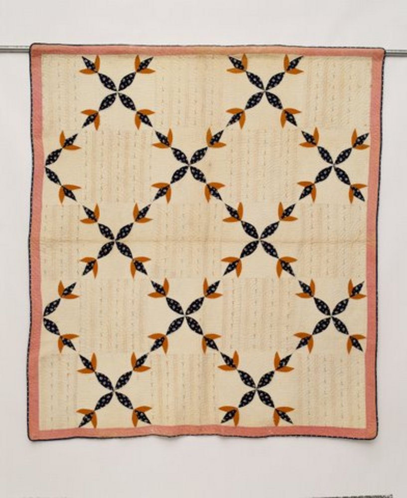 Wandering Foot quilt, made while on the Oregon Trail.