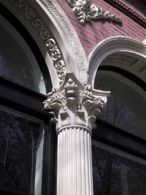Cast iron column and capital at Smith Block (111 SW Naito Pkwy.).