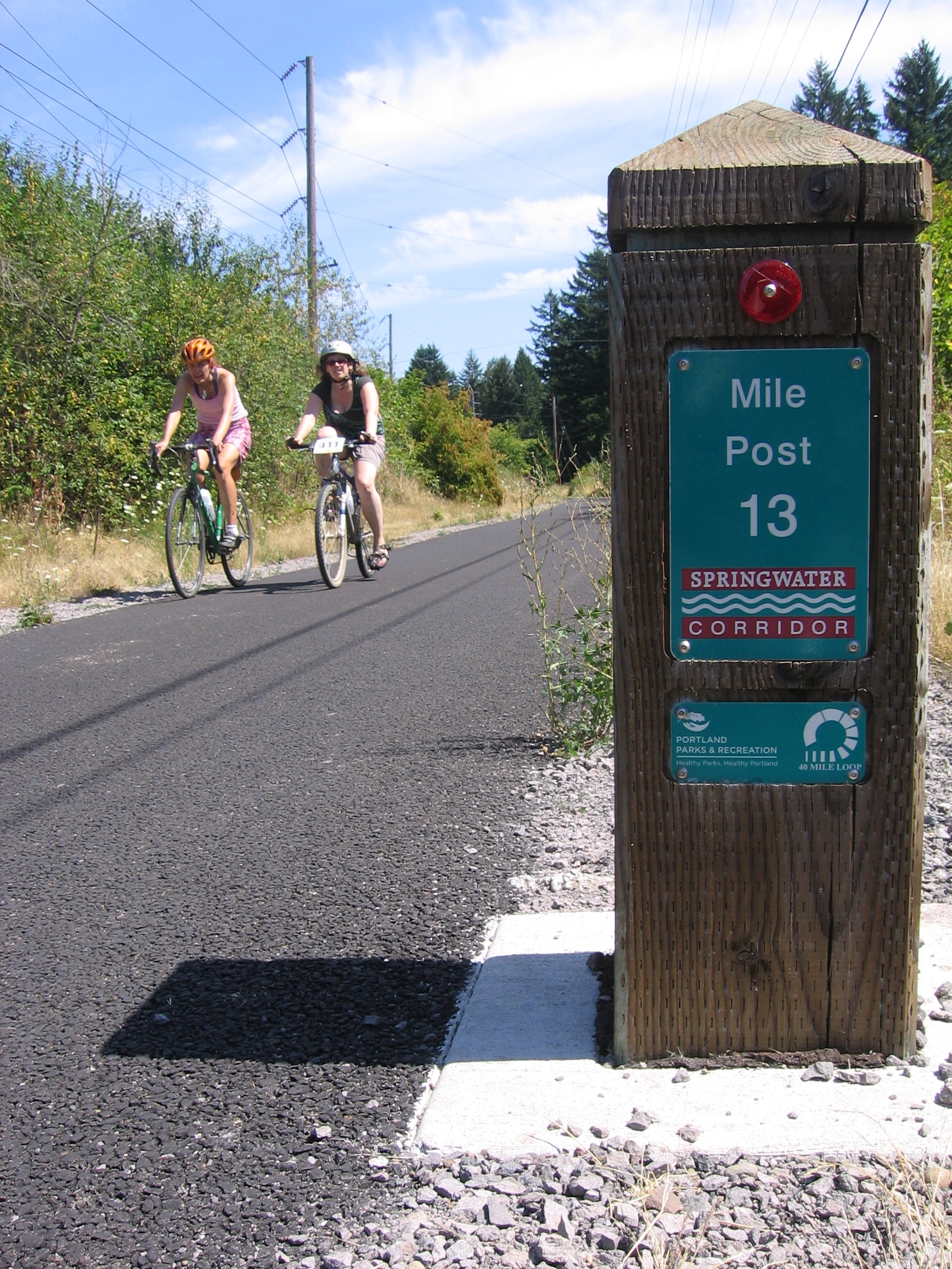 Springwater Corridor Trail, milepost 13, Gresham, Aug. 21, 2011.