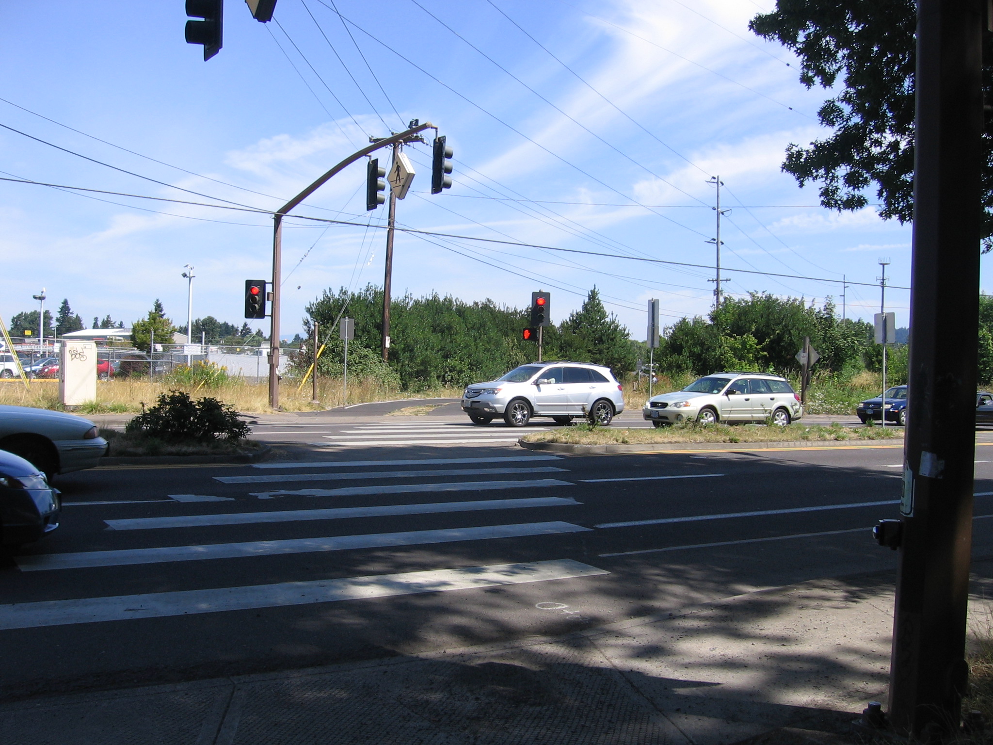 Springwater Corridor Trail, crossing at Foster Boulevard, Portland, Aug. 21, 2011.