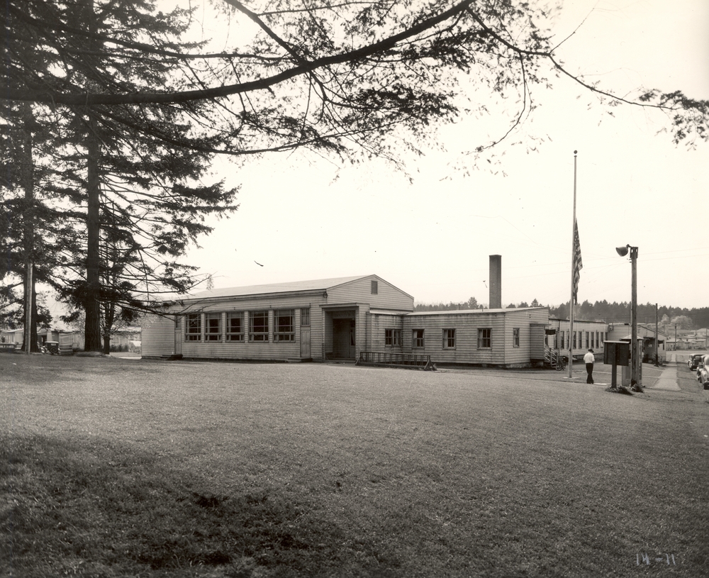 Community building at St. Johns Woods housing development, about 1942.
