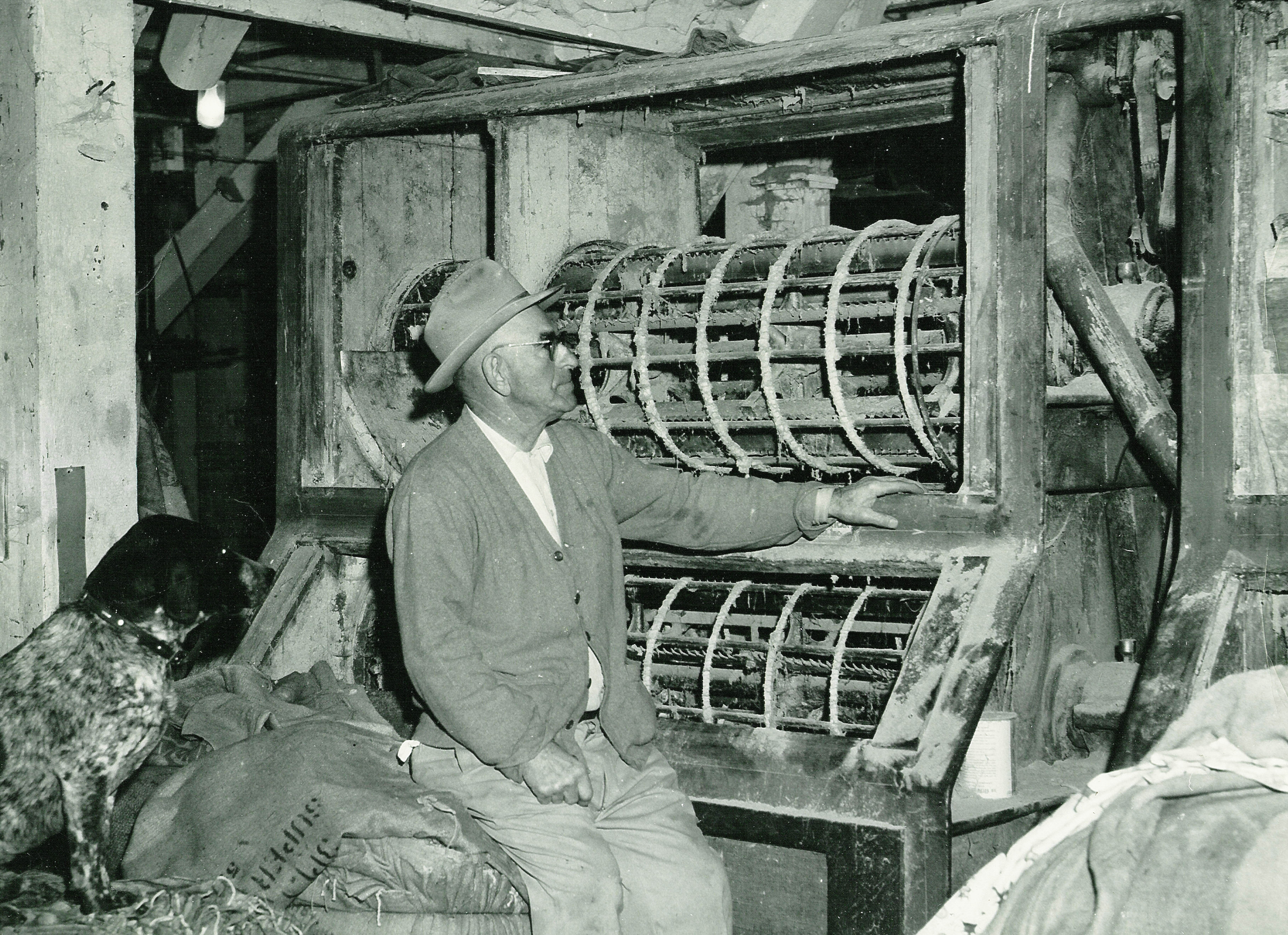 Ott Thompson with Midget Marvel, 1960s or 1970s.