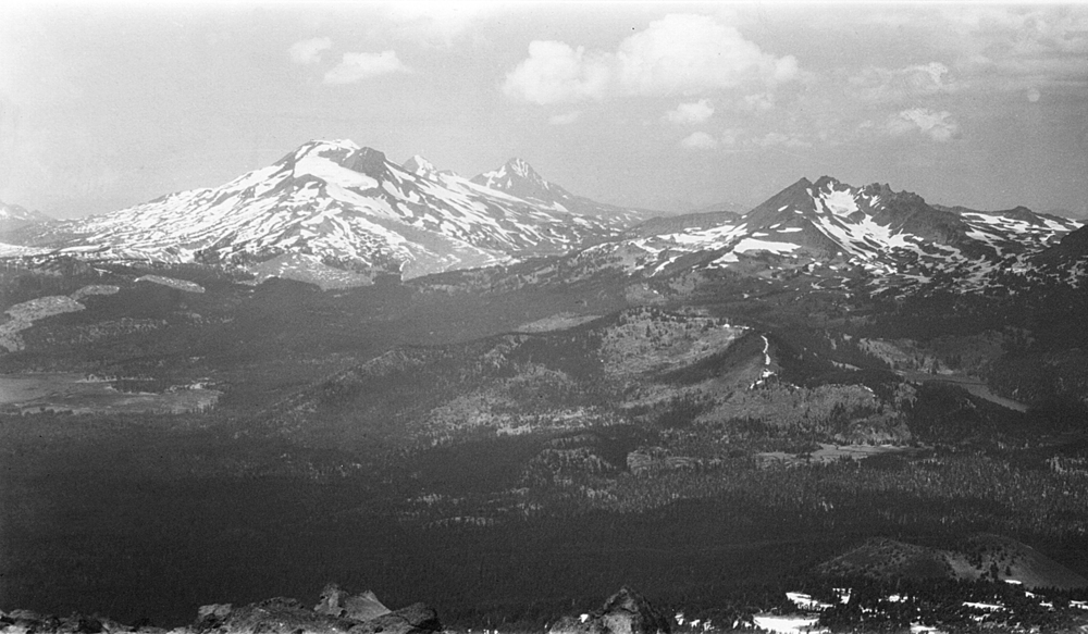 Three Sisters and Broken Top Crater, east side of Cascade Crest.