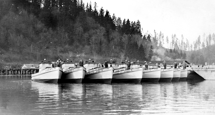 Johnson tugboats built in Toledo, about 1943.