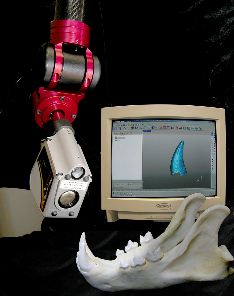 The Perceptron Laser Scanning Probe at the USFWS Forensics Lab.