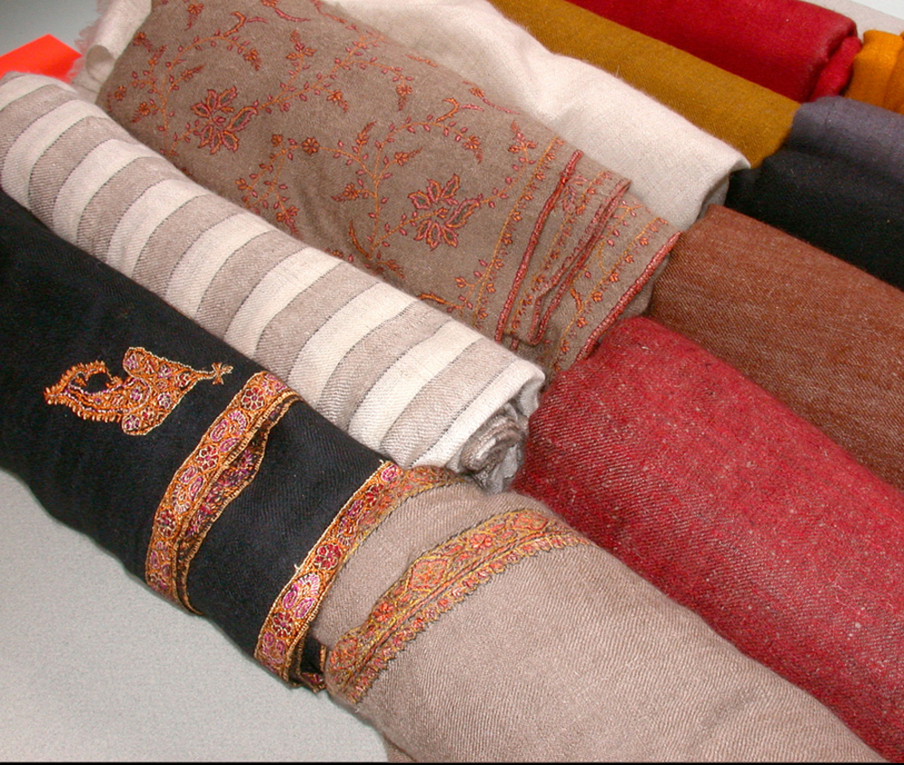 Seized materials at the USFWS Forensics Lab: Shahtoosh shawl woven from Tibetan antelope fur.