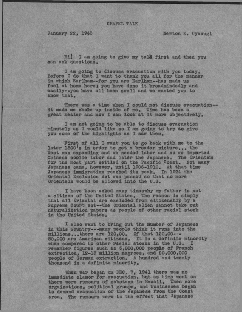 Newton K. (Uyesugi) Wesley (1917-)