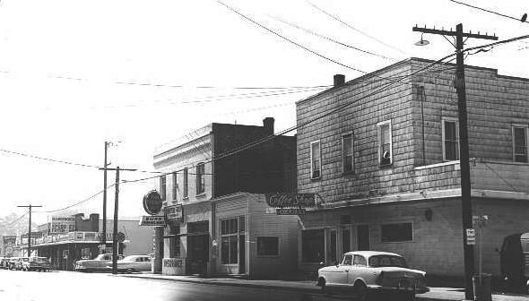 Business district of Willamina, 1961.
