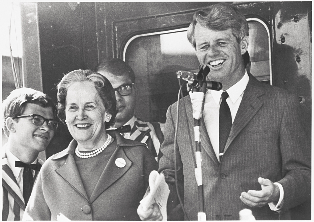 Edith Green and Robert F. Kennedy during the Oregon Primary in 1968.