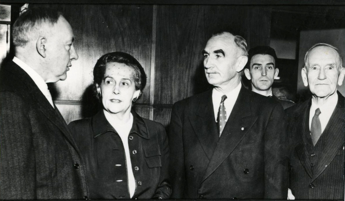 Charles Sprague, Edith Green, Wayne Morse, and Oswald West (far right)