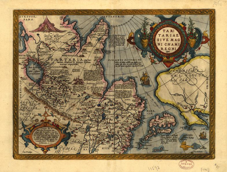 Tartariae sive Magni Chami Regni tÿpus, 1603, by Abraham Ortelius.