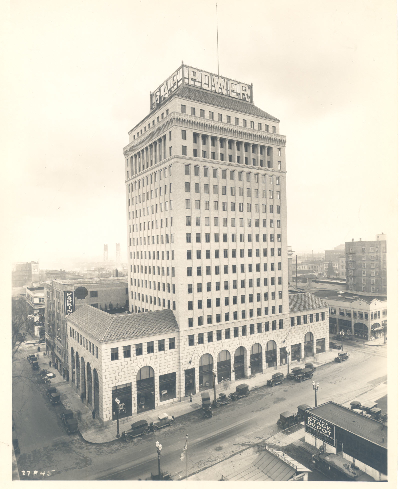 The Public Services Building housed Pacific Power and was sometimes referred to as the Pacific Power Building.