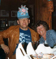 Police Chief Darrel Pepper and Elaine Harker (Stout). Pepper provided police oversight of the event and Harker was in charge of the festival in 1981.