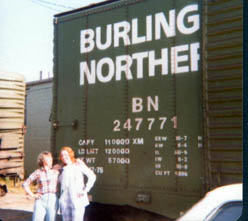 Bennett ran the children's art section of the festival and displayed their work in this train car.