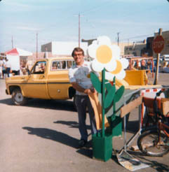 Albany Arts Festival, giant flower pots, c. 1981