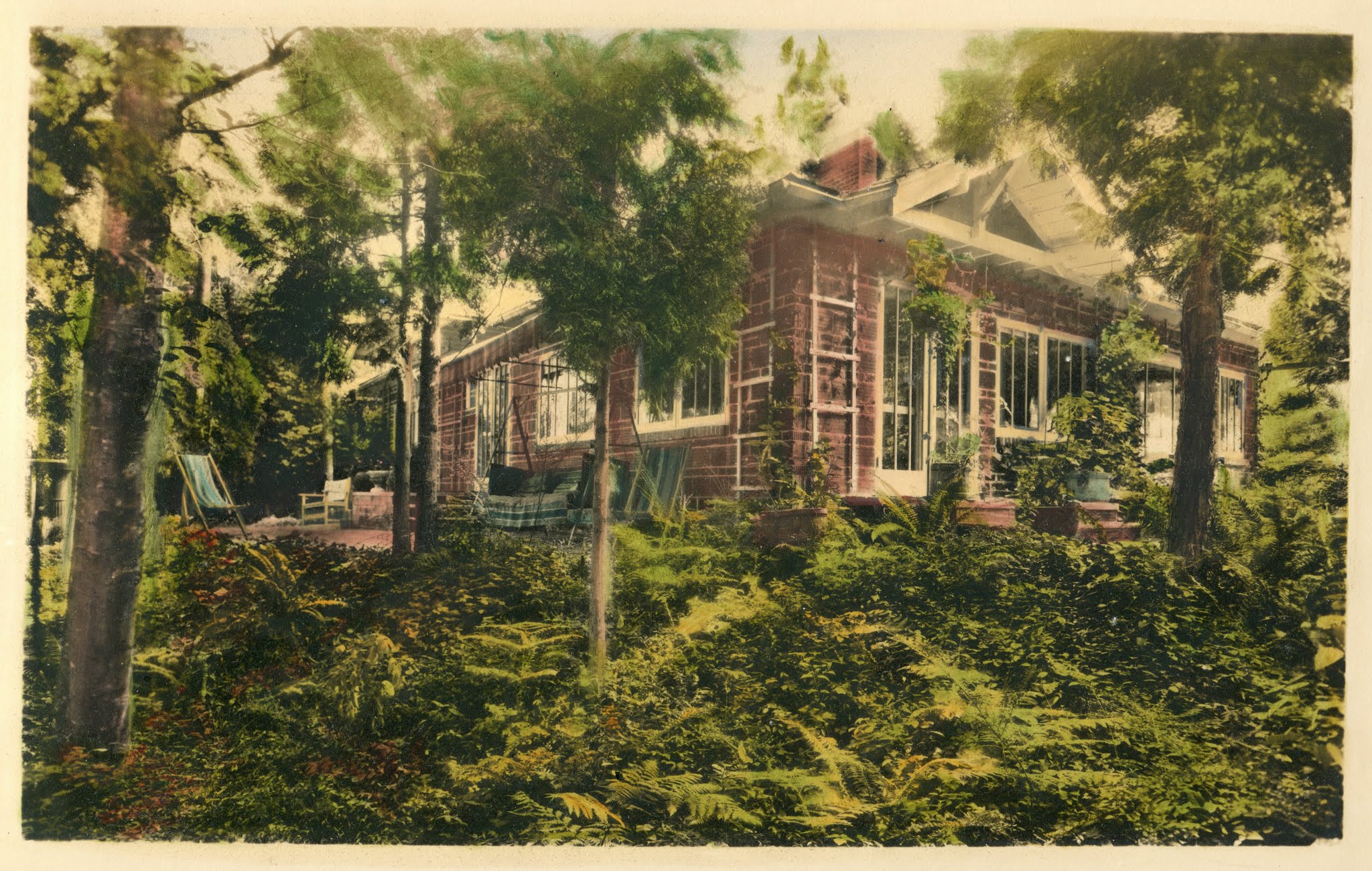 Hand-tinted photo is from the Rodgers family, original residents of Ambleside. Their cottage still stands.