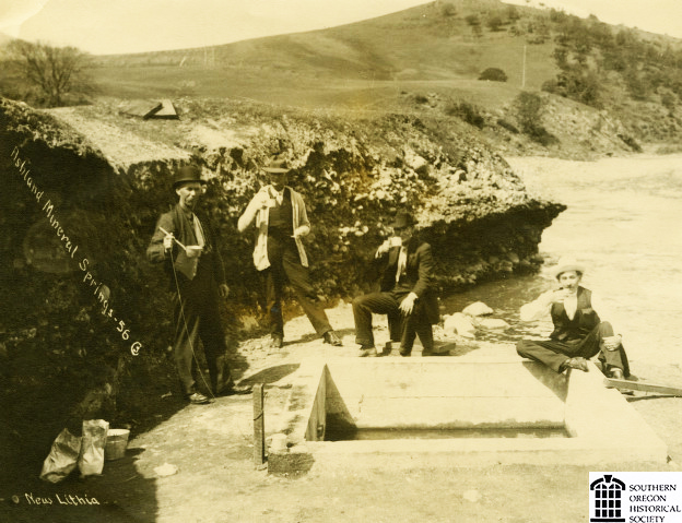Lithia Springs along Emigrant Creek on outskirts of Ashland, about 1915.