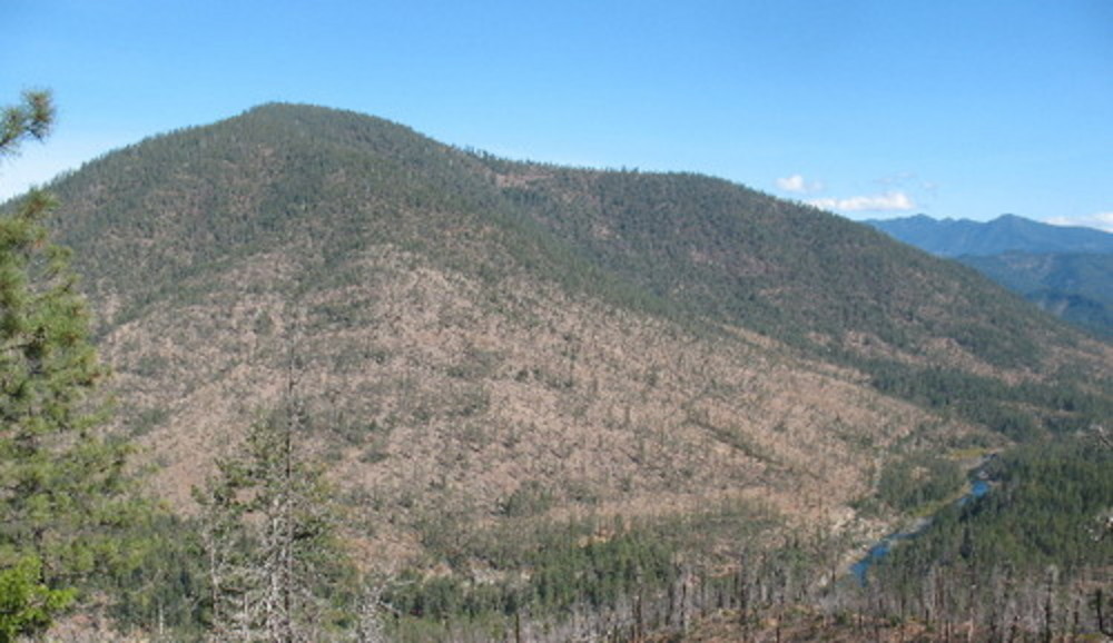Eight Dollar Mountain from the west, with Illinois River on the right, 2007.
